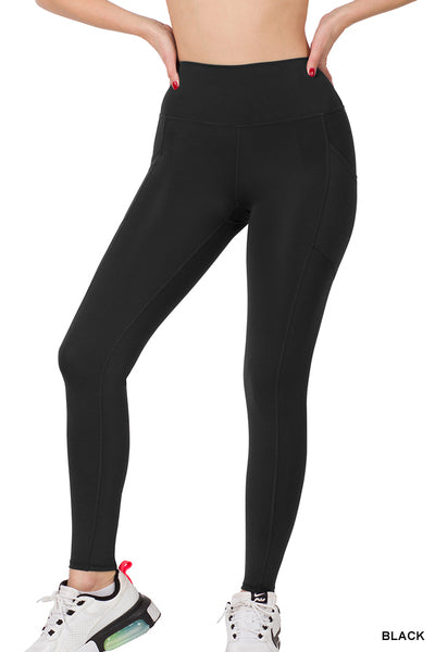 Athletic Black Leggings with Pockets